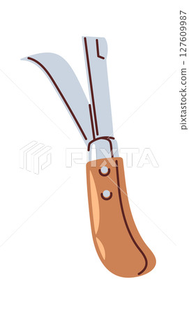 Garden shears hand drawn design Garden shears hand drawn design 127609987