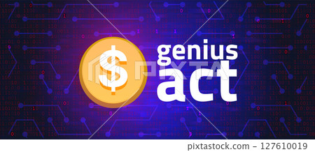 Illustration Representing the GENIUS Act, First US Legislative Bill to Regulate Stablecoins 127610019