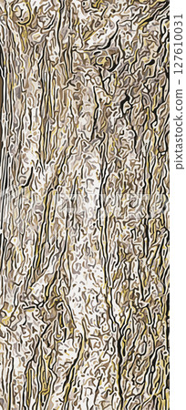 Vector illustration of The Fontanesia phillyreoides bark close-up. Fontanesia phillyreoides trunk texture. Live wood background. Forest nature of skin. 127610031