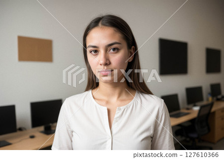 Young Woman in Office Setting 127610366