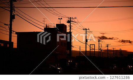 落日的天空 127611286