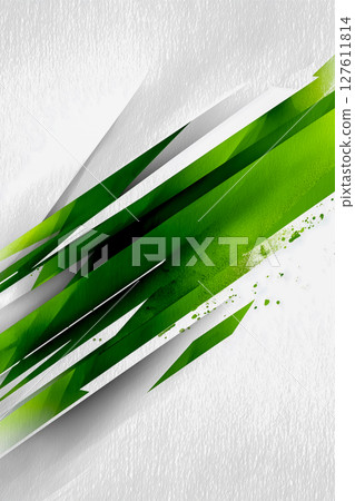 具有速度感的綠色漸層線條 - 時尚的背景 127611814