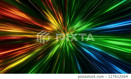 Colorful explosion effect, light diffusion and dynamic background 127612084