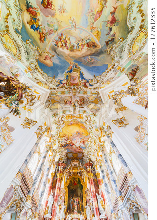 德國維斯朝聖教堂的天花板畫和祭壇 德國維斯朝聖教堂的天花板畫和祭壇 127612335