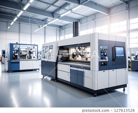CNC milling machine in the factory CNC milling machine in the factory 127613526