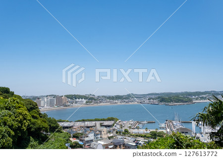 Katase Higashihama Beach seen from Enoshima Katase Higashihama Beach seen from Enoshima 127613772