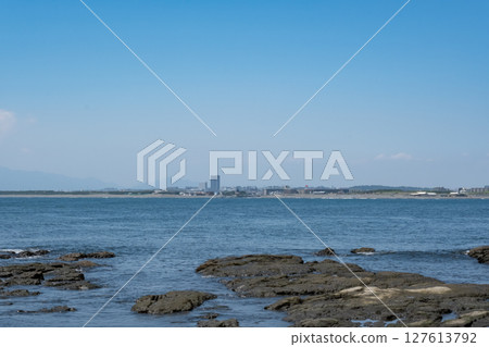 從江之島看的片瀨西濱海灘 127613792