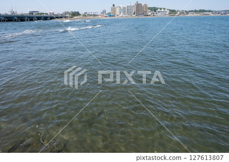 Katase Higashihama Beach seen from Enoshima Katase Higashihama Beach seen from Enoshima 127613807
