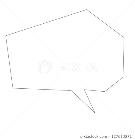 Simple speech bubble right facing Simple speech bubble right facing 127613871