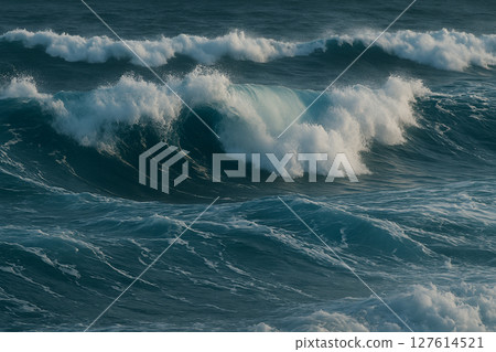 beautiful sea waves 127614521