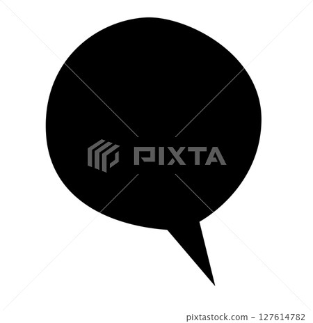 simple round speech bubble frame 127614782