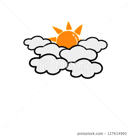 多雲，陰天，天氣，簡單 127614992