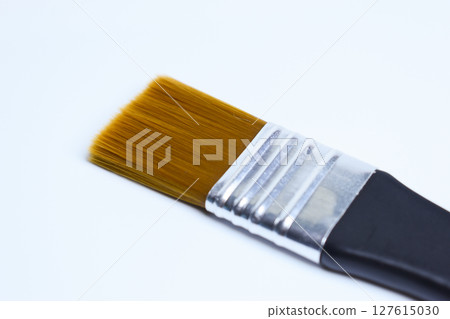 single paintbrush isolated on white background, object for art work single paintbrush isolated on white background, object for art work 127615030