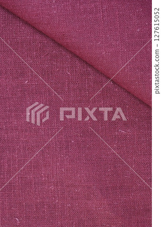 red hemp viscose natural fabric cloth color, sackcloth rough texture of textile fashion red hemp viscose natural fabric cloth color, sackcloth rough texture of textile fashion 127615052