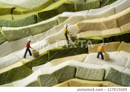 可愛的農耕場景(毛氈插畫)-2 可愛的農耕場景(毛氈插畫)-2 127615089