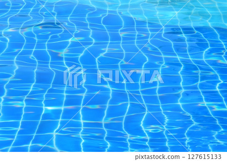 surface of blue swimming pool, freshness water background 127615133