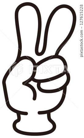 Hand sign - Peace Hand sign - Peace 127615228