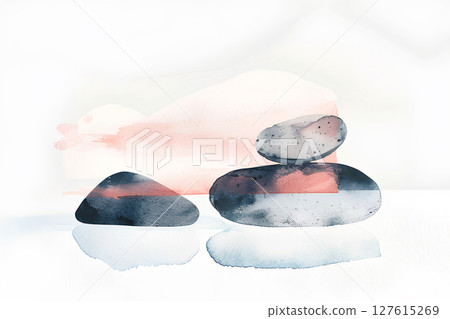 Ink painting (stone-like texture) 127615269