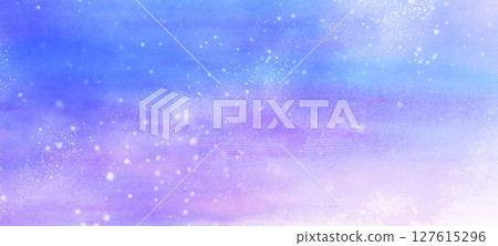Blue and purple starry sky landscape illustration Blue and purple starry sky landscape illustration 127615296