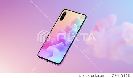 Colorful and stylish smartphone image AI-generated image 127615348