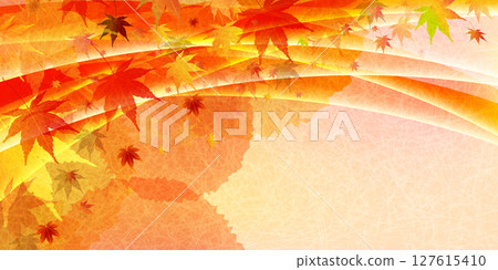  Autumn leaves maple autumn background 127615410