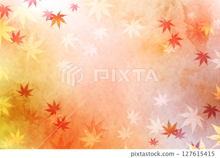  Autumn leaves maple autumn background 127615415