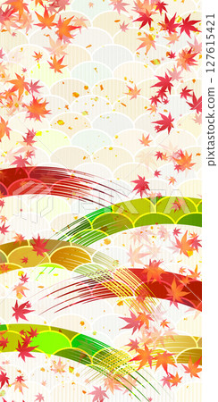  Autumn leaves maple autumn background 127615421