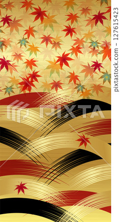  秋葉槭樹秋天背景 127615423