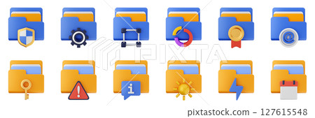 3d file folder data document information archive icon set bundle illustration 3d file folder data document information archive icon set bundle illustration 127615548