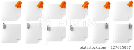 3d message blank comment notification attachment file sticky note paper text box speech bubble icon set bundle illustration 127615997