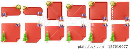 3d message christmas blank comment sticky note paper text box speech bubble icon set bundle illustration 3d message christmas blank comment sticky note paper text box speech bubble icon set bundle illustration 127616077