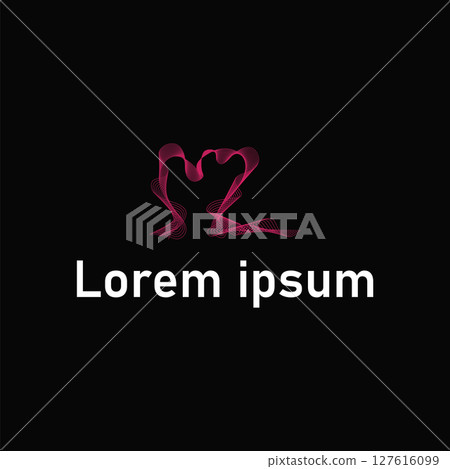 sound wave logo design concept modern simple line music wave with colorful color illustration brand symbol, poster template sound wave logo design concept modern simple line music wave with colorful color illustration brand symbol, poster template 127616099