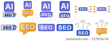 3d Search Engine Optimization strategy data digital business marketing icon set bundle illustration 3d Search Engine Optimization strategy data digital business marketing icon set bundle illustration 127616238