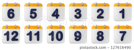 3d calendar day date event reminder plan organizer icon set bundle illustration 127616490