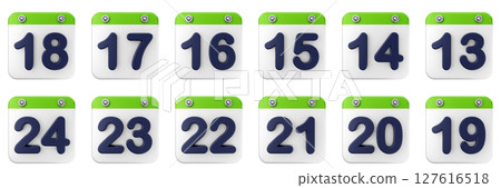 3d calendar date event reminder plan organizer icon set bundle illustration 127616518