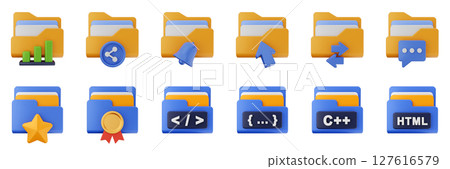 3d file folder data document information archive icon set bundle illustration 3d file folder data document information archive icon set bundle illustration 127616579