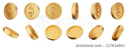 3d coin finance investment wealth payment income money dollar icon set bundle illustration 3d coin finance investment wealth payment income money dollar icon set bundle illustration 127616661