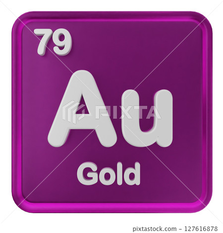 3d periodic table gold 3d periodic table gold 127616878