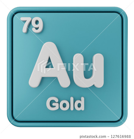 3d periodic table gold 3d periodic table gold 127616988
