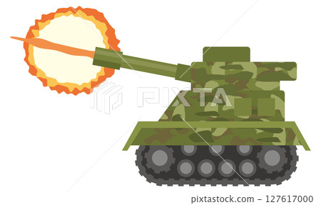 Illustration of a tank firing 127617000