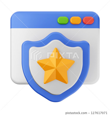 3d website shield security protection 127617071
