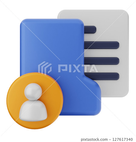 3d folder file document user account 127617340