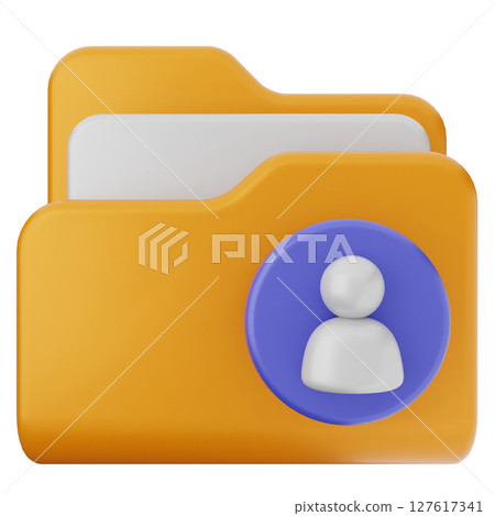3d folder file document user account 127617341