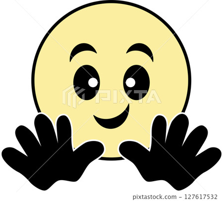 Comical yellow round face no trespassing sign Comical yellow round face no trespassing sign 127617532