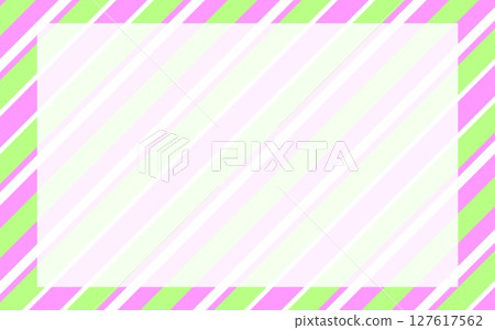 條紋框，空白，粉紅色，綠色 127617562