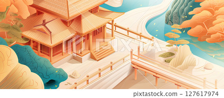 禪宗和神秘的印度佛教圖案 127617974