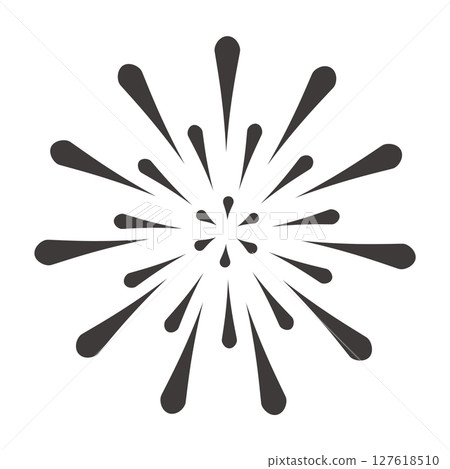 Simple silhouette fireworks illustration Simple silhouette fireworks illustration 127618510