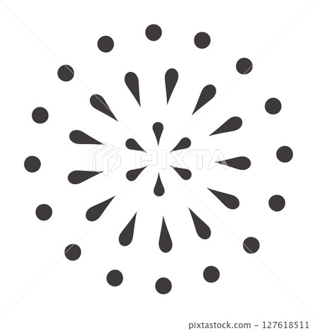 Monochrome simple fireworks silhouette illustration Monochrome simple fireworks silhouette illustration 127618511