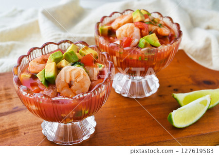 Shrimp Cocktail (Coctel de Camarones) (Mexican food) 127619583