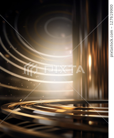 Advertising poster background for cosmetics and skin care. Black and gold tone, beautiful and luxurious. Advertising poster background for cosmetics and skin care. Black and gold tone, beautiful and luxurious. 127619900